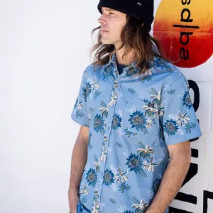 SunDiego Fiesta Short Sleeve Woven - Light Blue