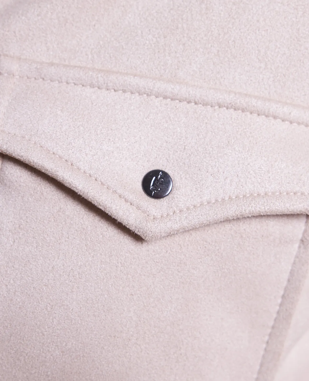 The Wyatt - Microsuede Shirt Jacket - Taupe