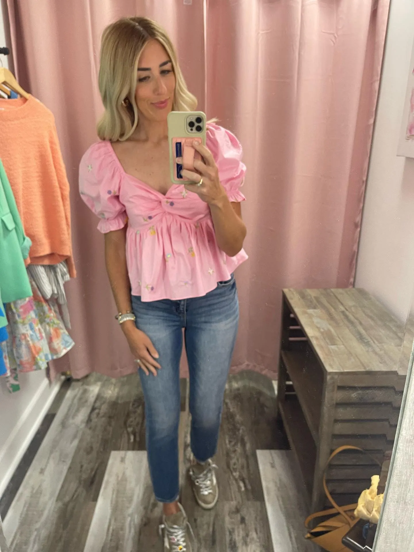 Waking Up To Spring Pink Peplum Top