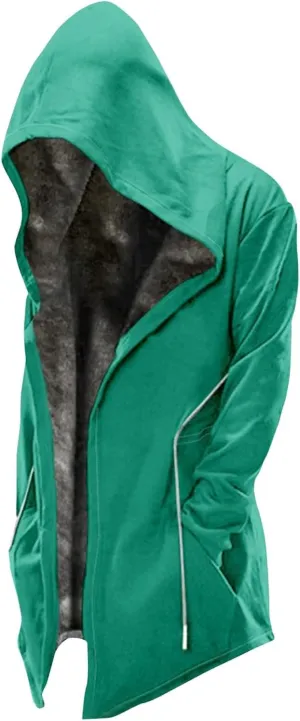 Winter Coats for Men With Hood Long Sleeve Heavyweight Warm Fleece Jacket, M-6XL