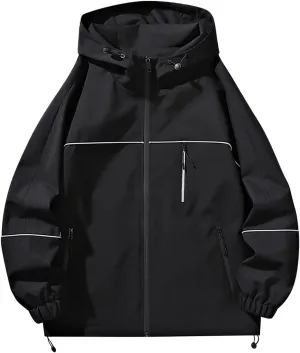 Women's Waterproof Jacket Lightweight Soft Breathable Raincoat Hooded Hiking Jackets Softshell Windbreaker Coats