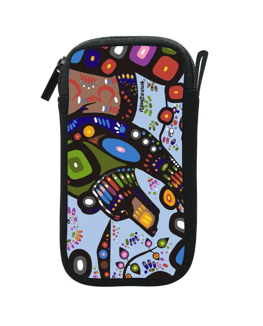Zippered Accessories Case "Bear" by Native Artist, John Rombough